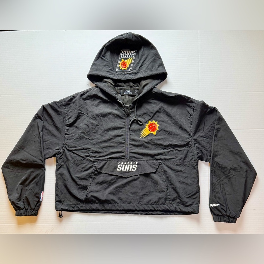 Women's Pro Standard Phoenix Suns Classic Wind Woven Cropped Half-Zip M (0030)A7
